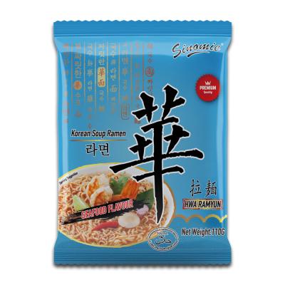 China Shin Ramyun Sinomie Hwa Brand Korean Spicy Bag Hot Selling Low-sodium HALAL MEAT Style Seafood Flavor Instant Ramen Noodles for sale