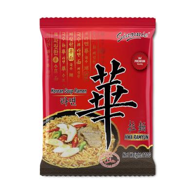 China Supply Popular Healthy Good Quality HWA Brand Chinese Ramen HALAL Instant Korean Food Low-sodium Maker Instant Noodles for sale