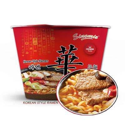 China Low-sodium HALAL MEAT Noodle Korean Food Hot Selling Spicy Flavor 3 Minute Sprinkle Beef Flavor Shin Ramyun Ramen Bowl Instant Noodles for sale