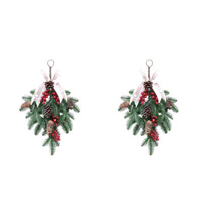 China PVC/PE/PET Realistic Artificial Arcade Doorway Luxury Merry Christmas Tree Garland For Christmas Tree for sale