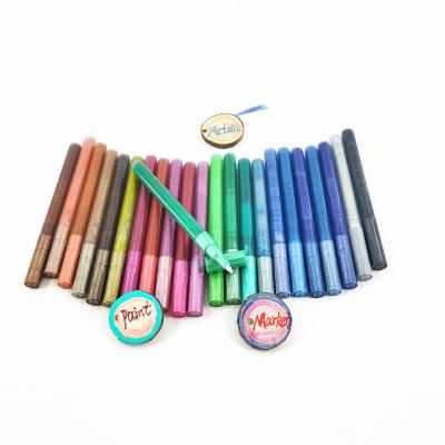 China Custom School Marker Acrylic Paint Markers Teaching+Office+Home Logo Coloring Pens Painting Art for DIY Card Making Drawing for sale