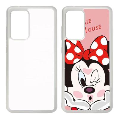 China 2D Cases Shockproof White Cell Phone Sublimation Silicone TPU+PC Sublimation Phone Cover For Samsung A52 for sale