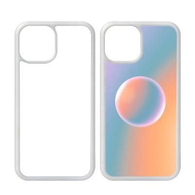 China Shockproof 2D Sublimation Insert Cell Phone Glass Case For Iphone 13 Series Blanks Clear Tempered Glass Sublimation Phone Cases for sale