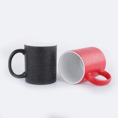 China Wholesale Customized Ceramic Mug CLASSIC Matte Glitter Multi Color Flash Sublimation Coffee Mug Empty Sublimation Mug for sale