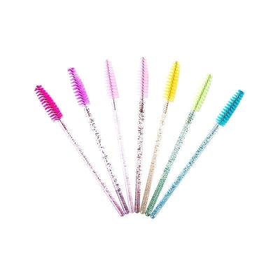 China Custom Coloful Glitter Diamond Disposable Factory Rhinestone Brush Eyeshadow Eyeshadow Mascara Wand Wick Brushes for sale