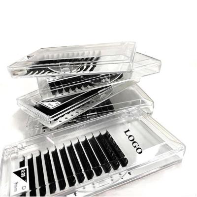 China Wholesale Soft Natural Ellipse Lash Bulk Price Flat Lash C/D 8-16mm Mink Lashes Individual Private Label 0.20 Flat Lashes for sale