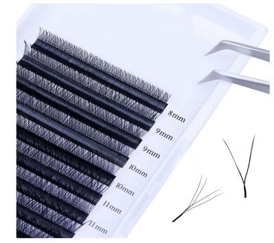 China 2021 Hot Selling Super Black Mink 2D Y Shape Natural Soft Crisscross Lashes Extensions 0.05 0.07 YY Eyelashes for sale