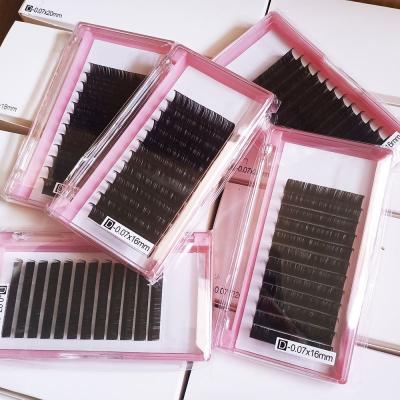 China Natural Soft Eyelash Extension Supplies Individual Eyelash Extensions Private Label Silk Eyelash Extension for sale