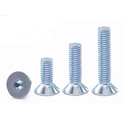 China Pan Blue Zinc Plated Screws Galvanized Screw Hardened Dehydrogen Carbon Steel Material for sale