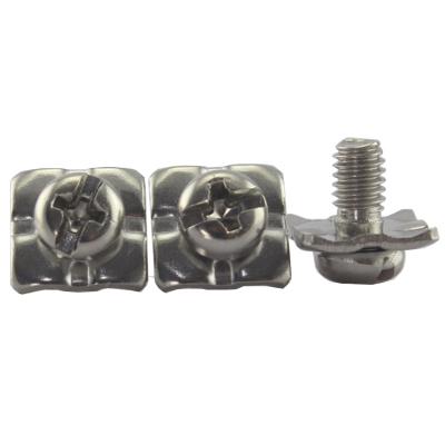 China Pan Pan Head Phillips Slot Combination SEMS Machine Screw with Square Joint Nickel Plated Carbon Steel for sale