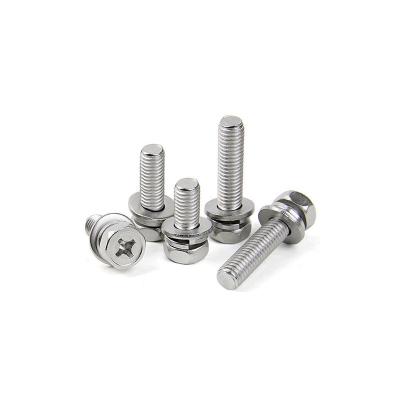 China M2 M3 M4 M5 M6 M8 Pan Fasteners Wholesale Manufacturers Custom Stainless Steel Hex Head With Gasket SEMS Screw for sale