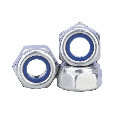 China High Quality Nylon Nut Insert DIN985 Jam Nut SUS304 Stainless Steel Nut Self Locking Metric Thread for sale