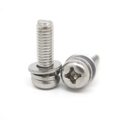 China China Factory Wholesale Fasteners Pan High Quality Hardware Screw Customized Single Pan Head Sems Double Washers Spring Joint for sale