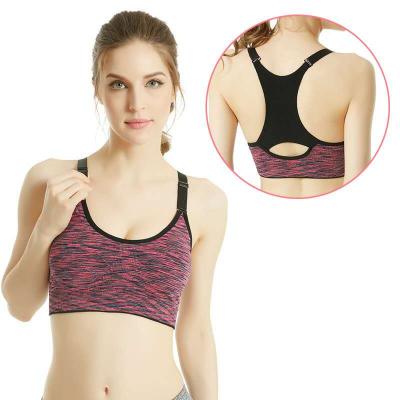 China Breathable Quick Dry Padded Sports Bra Women Fitness Sports Bra Adjustable Yoga Bra Padded Top Push Up Running Yoga Bra for sale