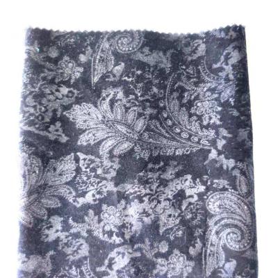 China Customized Sustainably Printed 220gsm Cotton Woven Fabric Cotton Velveteen 100% Printed Velveteen for sale