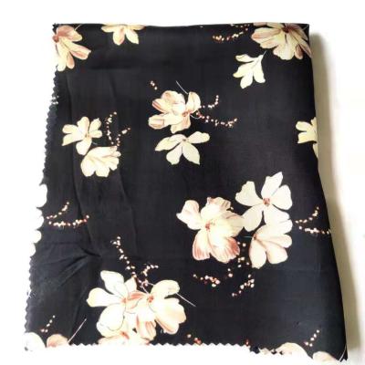 China Pure in stock 100% digital twill print cupra with cape jasmine flower design for sale