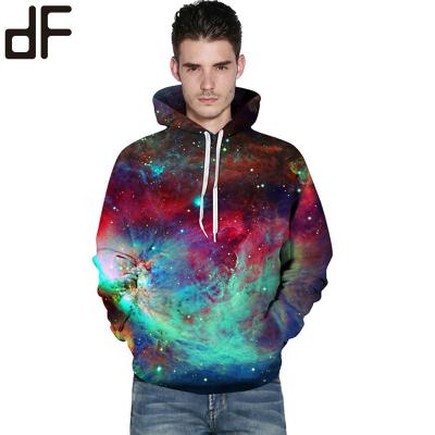 China Anti-Wrinkle OEM Streetwear Mens Fashion Winter Wear Hoodies Custom Design Knit 300 GSM Galaxy 3D Sublimation Hoodies Hoodie Polyester for sale