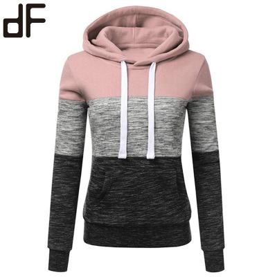 China Wholesale new simple women's hoodies sweatshirts three tones streetwear high quality hoodies blank hooded casual anti-shrink pullover for sale