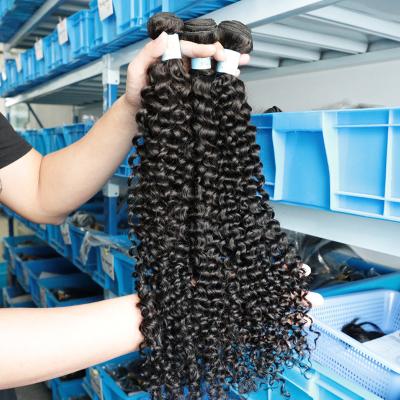 China High Quality Mink Hair Top Bundles, Brazilian Raw Double Wave Drawn Curly Cuticle Aligned Hair Extension for sale