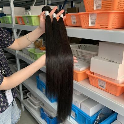 China Free Sample Indian Virgin Indian Silky Straight Wave Shning and Soft Hair Bundle, 100% Natural Mink Cuticle Aligned Human 10-40 Inch Bundles for sale