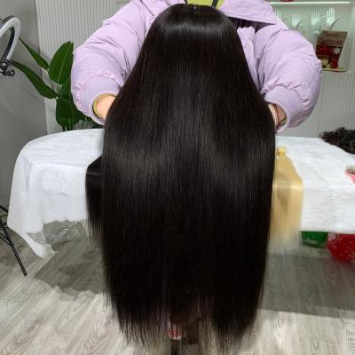 China ALL Virgin Cuticle Aligned Pre Plucked Full Lace Wigs HD Straight Lace Front Human Hair Wigs For Brazilian Colored Women Full Lace Wigs for sale