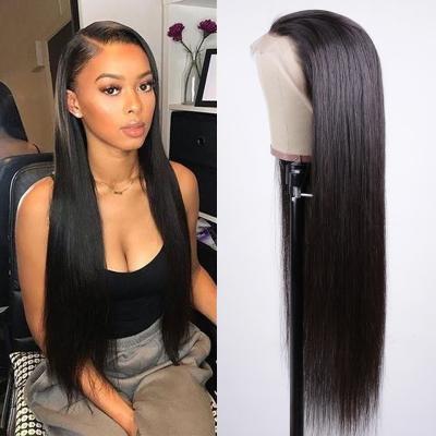 China Wholesale 100% Silky Straight Human Hair Raw Unprocessed Wave Hair, Hd Pre-bonded Lace Up Silk Straight Wigs With Baby Hair for sale