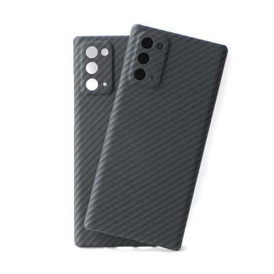 China Unique Style Real Carbon Fiber Shell Slim Recessed Glued Cover Phone Case For Samsung S Note 20 Ultra 5G for sale