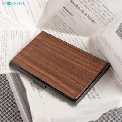 China Custom handmade natural wooden namecard case holder business card holder oem odm factory fashion brand new design for sale