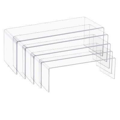 China Vijf stuk Acryl Riser Display Set Stand Transparante 7,8 x 3,1 x 2,3 inch Te koop