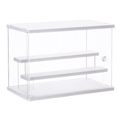 China 3-laag transparant Acrylisch Doos Display Case Houder Cube Met Door Collectie Mini Action Character Te koop