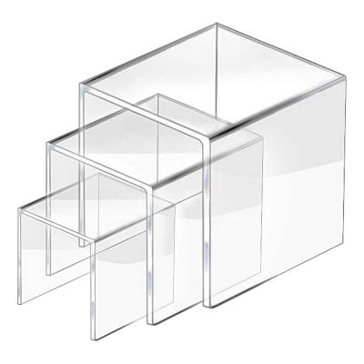 China Product Duidelijk Acryl Riser Display Rack Transparent Support Model Display Rack Te koop