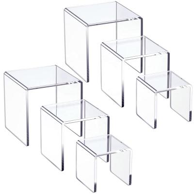 China Stair Clear Acrylic Display Stand Riser Pedestals Voor Laptop 5mm Dikte Te koop