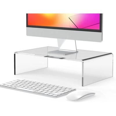 Cina Computer Acrylic Riser Con Scaricatori Monitor Monitor Tastiera Storage Laptop TV Stand in vendita