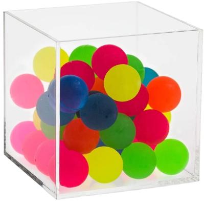 China Lucite Acryl Display Box Cases Clear Cube 5-zijdige Display Box Pedestal Te koop