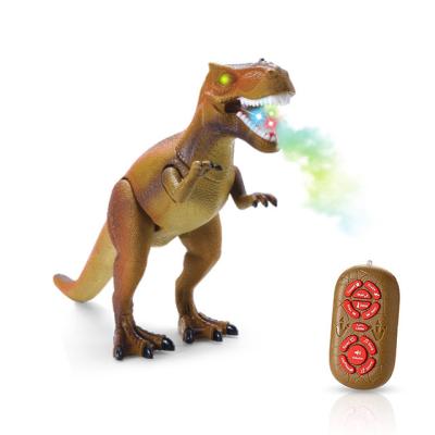 China Dinosaur Remote Control Remote Control Toy With Light Music Howl Spray For Kids Realistic Tyrannosaurus RC Trex Walking Toy For Boy for sale