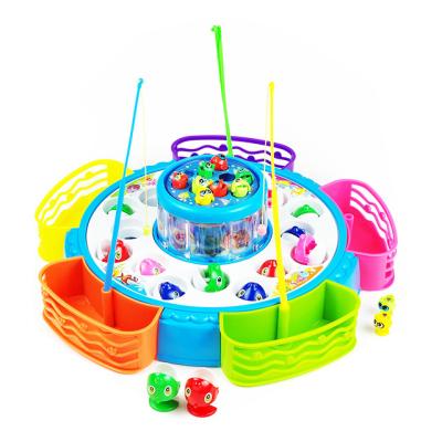 China Children Fishing Electric Magnetic Fishing Game Toy Set Interactive Fishing Toys Children Game For Kids Toddlers Plastic Catching Fish Game Toy 2023 for sale