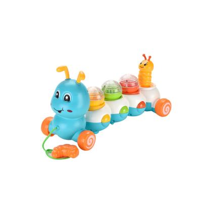 China With light & Sound baby funny sound and light early education indoor activity puzzle cute cartoon pull out instrument toy for sale