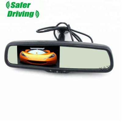 China RGB Anti-Glare 4.3 Inch Rearview Mirror Display With Thermometer XY-2051 for sale