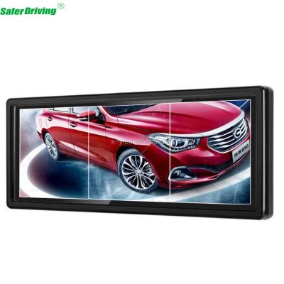 China 9.1 Inch 3 Split Image Display Mirror TFT Monitor DC 12V ~24V 4 Video Input Connecting To 4 Cameras XY-2009T 9.1