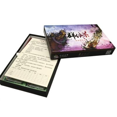 China Customized paper card game printing amusement board game board table games card for sale