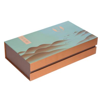 China Book Paper Chinese Style Packing Storage Magnetic Mooncake Tea Box for sale