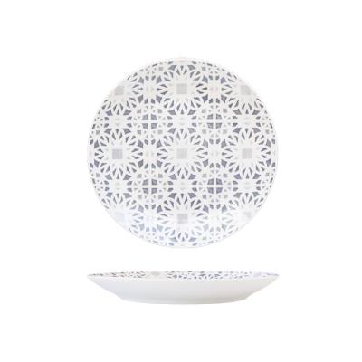 China Viable Simple Ceramic Dinnerware Dish Flat Plate Dinner Plate Can Customizable for sale