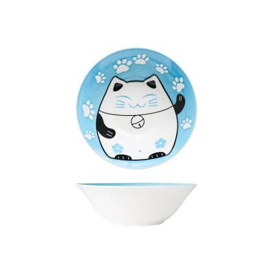 China Durable Ceramic Tableware Round Mouth Bucket Bowl Restaurant Tableware Noodle Bowl for sale