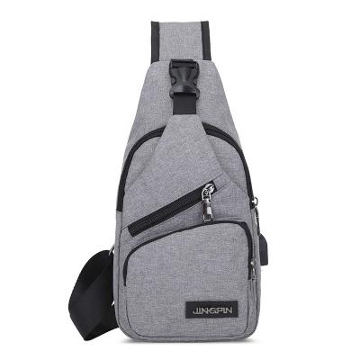 China Wholesales Unisex Travel Cheap Outdoor Waterproof Cross - Body Trunk Bag Men Sling Bag With USB Charging Port for sale