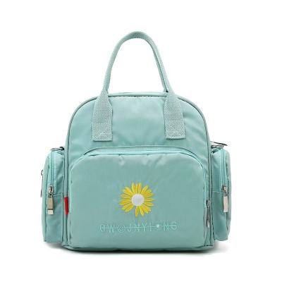 China Water Resistant Newly Deisgn Embroidery Daisy Factory Directory Travel Cross - Body Packing Hand Mother Mommy Baby Bags Backpack Diaper Bag Mum for sale