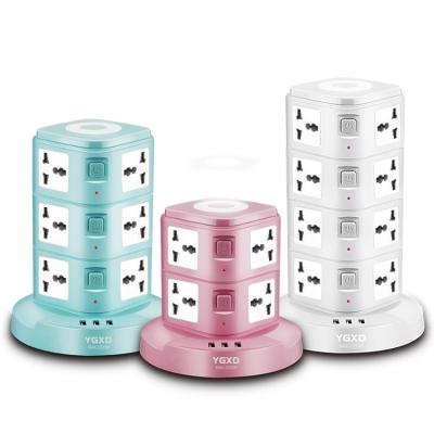 China Residential/Multi-Purpose Universal Power Strip With Universal USB Charger Surge Protector Holder USB Electrical Surge Socket Variety Color Socket for sale