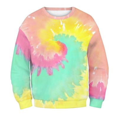 China Copy Plus Size Tie Dye Plus Size Terry Casual Streetwear Outfit French Sweatshirt for sale