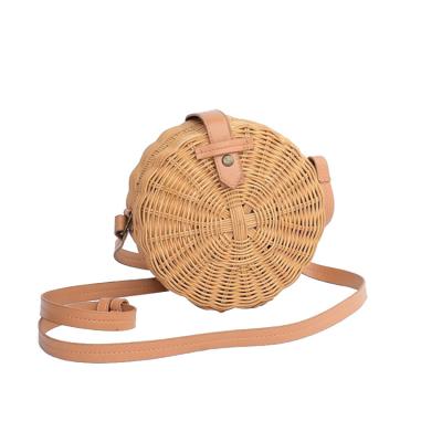 China Eco-Friendly Handbag Fashion Women's Summer Beach Sea Rattan Handmade Cross Shoulder To The Round - Body Bag for sale