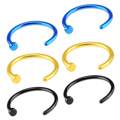 China Vintage Stainless Steel Body Jewelry Nose Ring Hoop Gold Plated Nose Piercing Piercing for sale