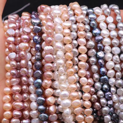 China Daily Life 4-10mm Pearl Pink Color Loose White Purple Natural Freshwater Pearl Shaped Pearl Bead For Jewelry Making for sale